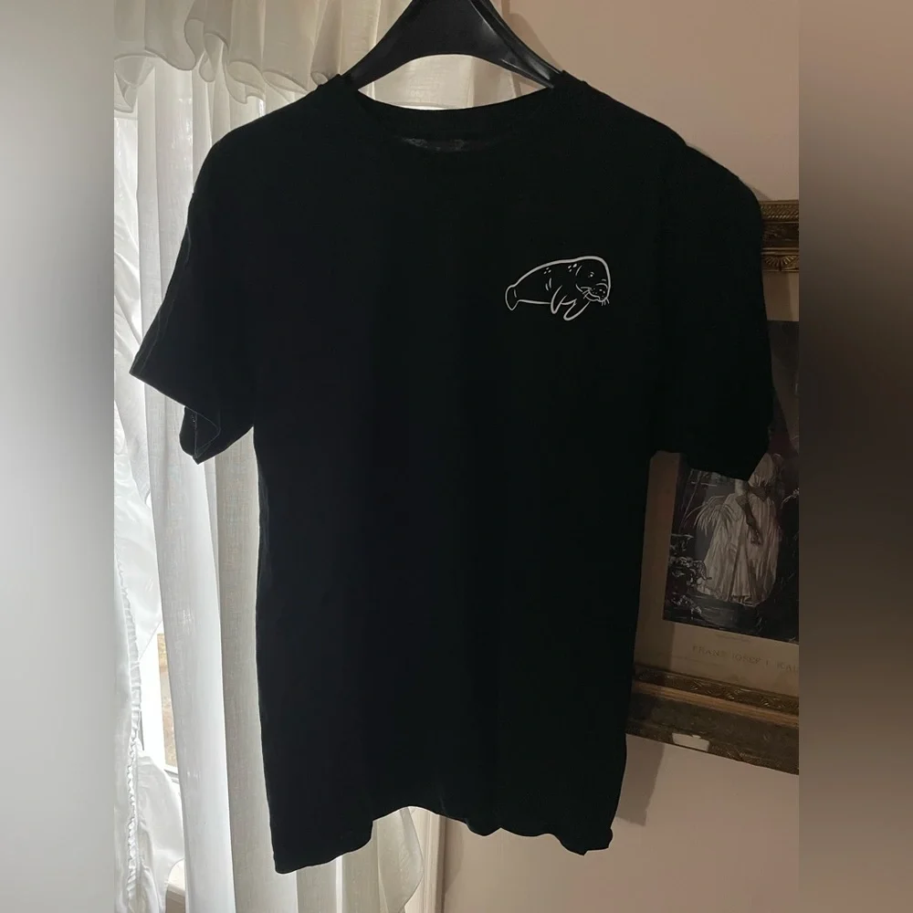 Mote Marine Aquarium Black Tee with Manatee Graphic - Picture 2 of 7